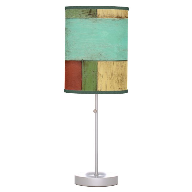 Contempoary Coastal Multicolored Painting Table Lamp (Front)