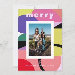 Contemporary 2 Photo Colorful Geometric Holiday