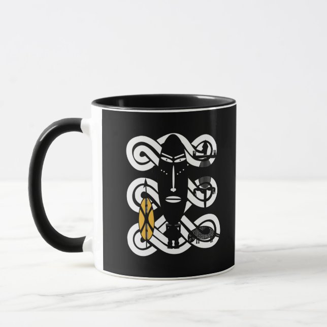 Contemporary Abstract African tribal art Mug (Left)