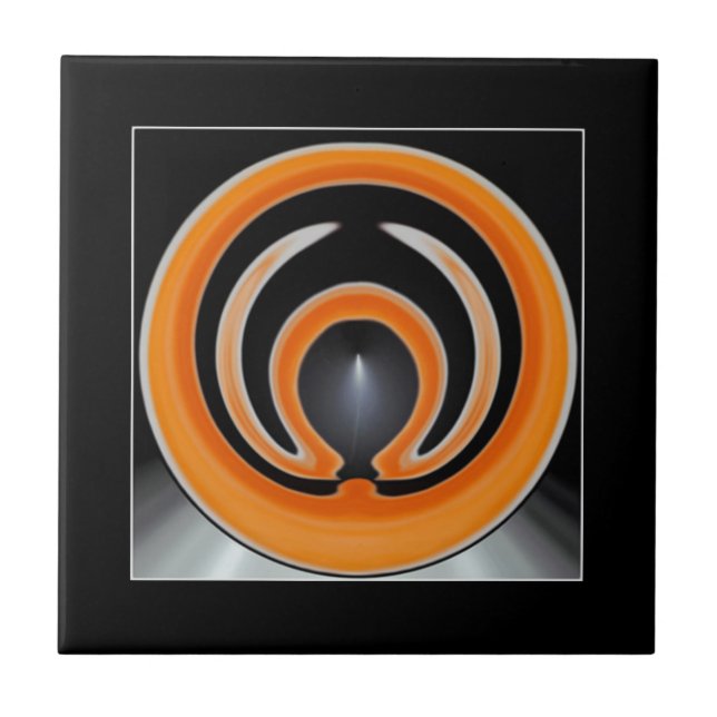 Contemporary Abstract Art Ceramic Tile (Front)