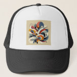 &quot;Contemporary Abstract Art: Geometric Shapes and B Trucker Hat