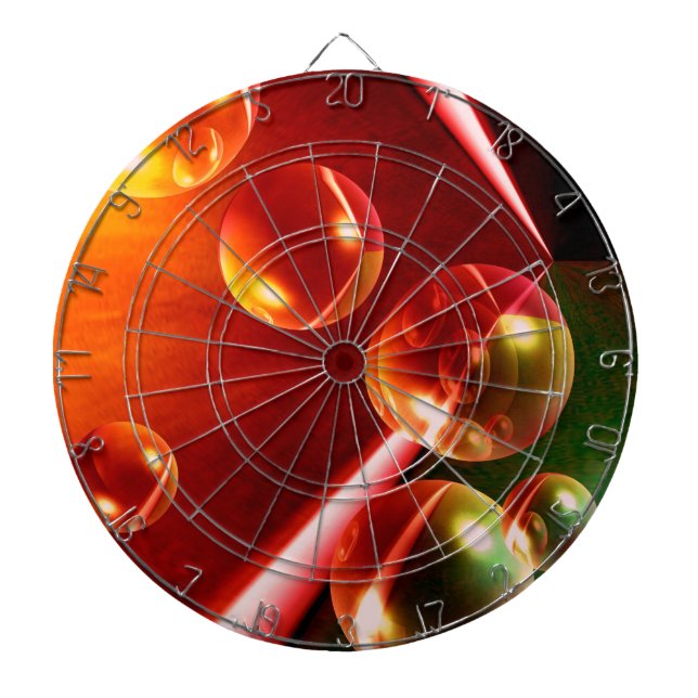 Contemporary Abstract Artwork by Serdar Hizli Dartboard With Darts (Front)
