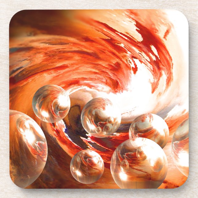 Contemporary Abstract Beverage Coaster (Front)