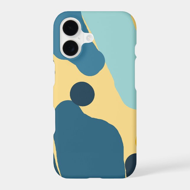 Contemporary Abstract  — Bold Color Block Design iPhone Case (Back)