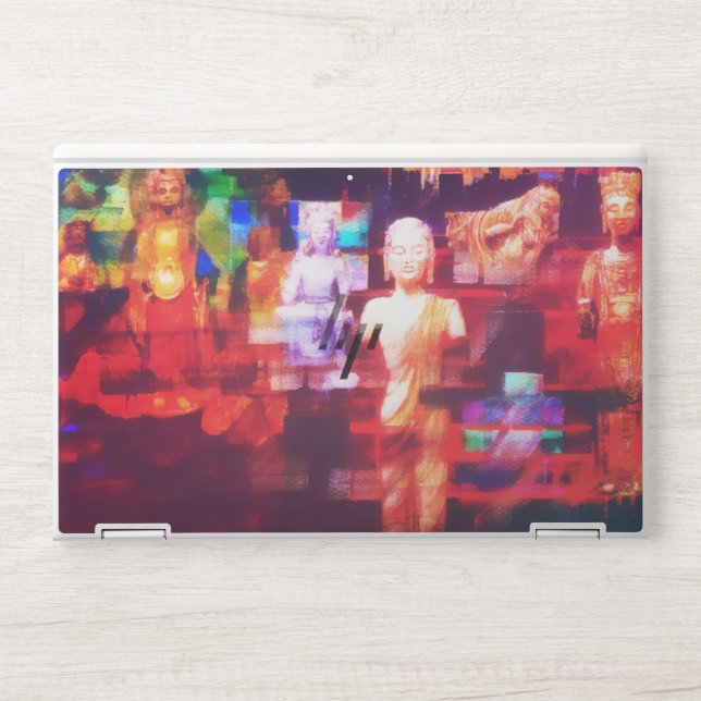 Contemporary Abstract Buddha Meditation Art HP Laptop Skin (Front)