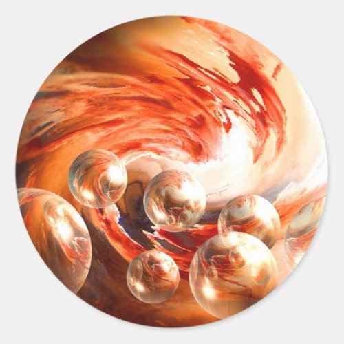 Contemporary Abstract Classic Round Sticker