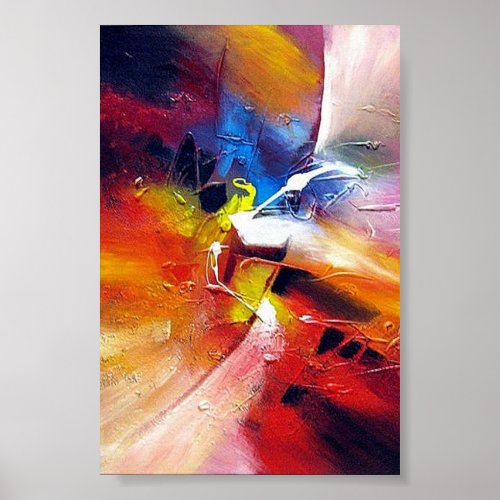 Contemporary Abstract Expressionism Style Painting Poster
