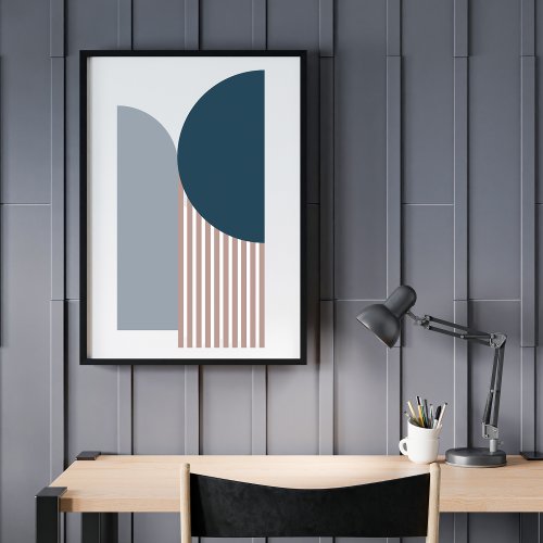 Contemporary Abstract Geometric Modern Poster