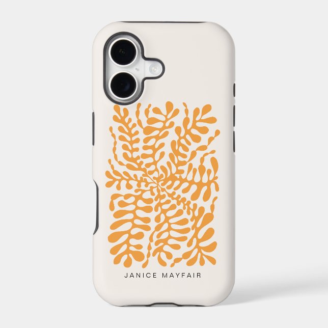 Contemporary Abstract Geometric Pattern Modern Art Iphone Case (Back)