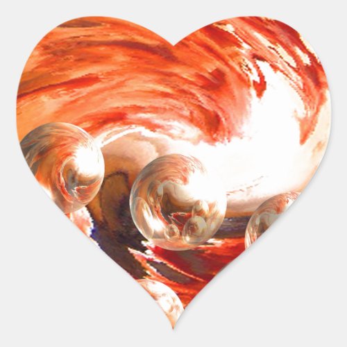 Contemporary Abstract Heart Sticker
