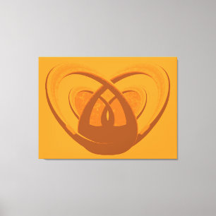 Contemporary Abstract Heart Within Heart Canvas Print