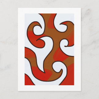 Contemporary Abstract Maori Art work 12 by RRW Postcard