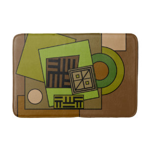 Contemporary Abstract modern geometric art Bath Mat