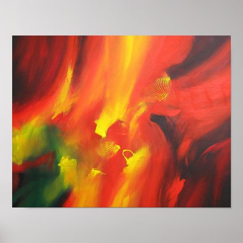 Contemporary Abstract Painting by Serdar Hizli Poster