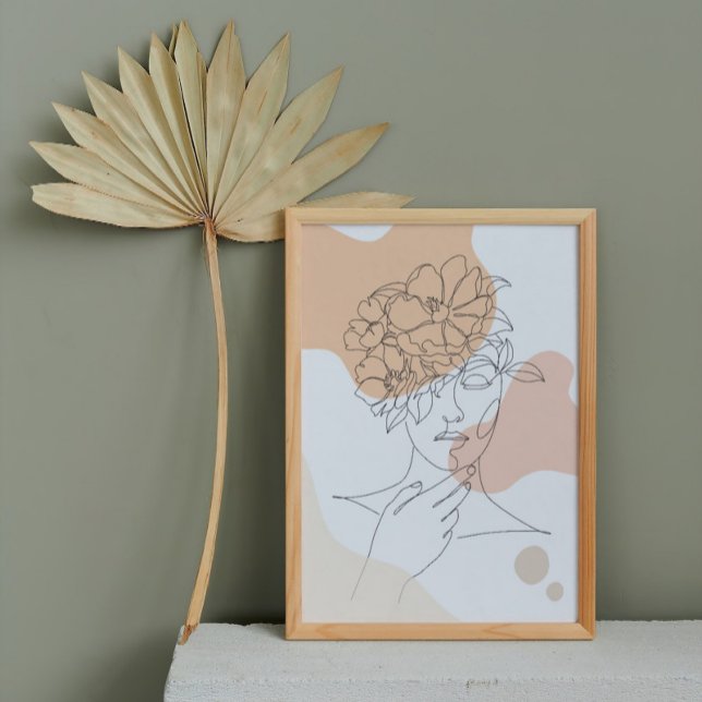 Contemporary Abstract Pastel Floral Human Face  Poster (Creator Uploaded)