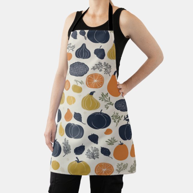 Contemporary abstract patterns culinary ingredient apron (Insitu)