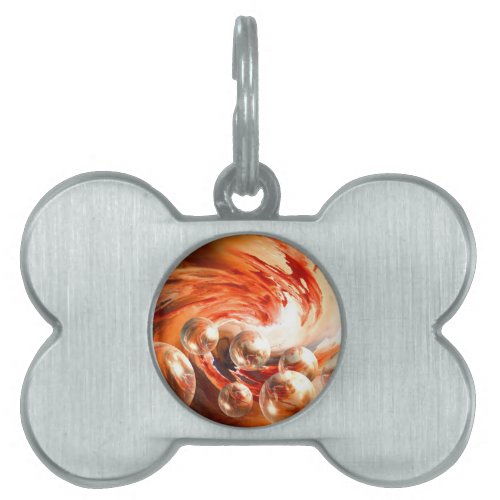 Contemporary Abstract Pet ID Tag