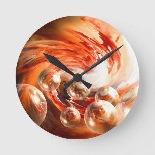 Contemporary Abstract Round Clock