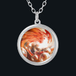 Contemporary Abstract Silver Plated Necklace<br><div class="desc">Contemporary abstract image by Serdar Hizli</div>