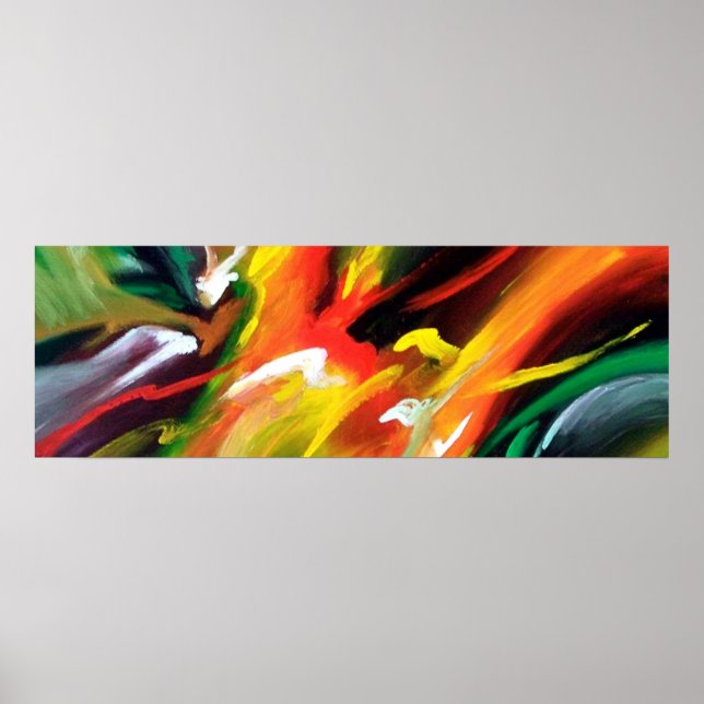 Contemporary Abstract Speed Painting Poster (Front)