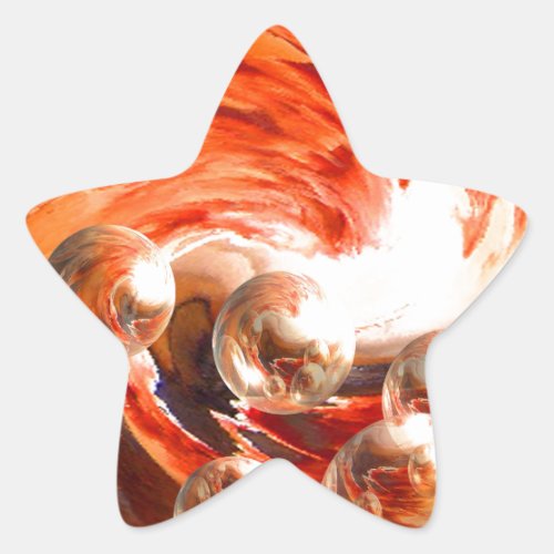 Contemporary Abstract Star Sticker