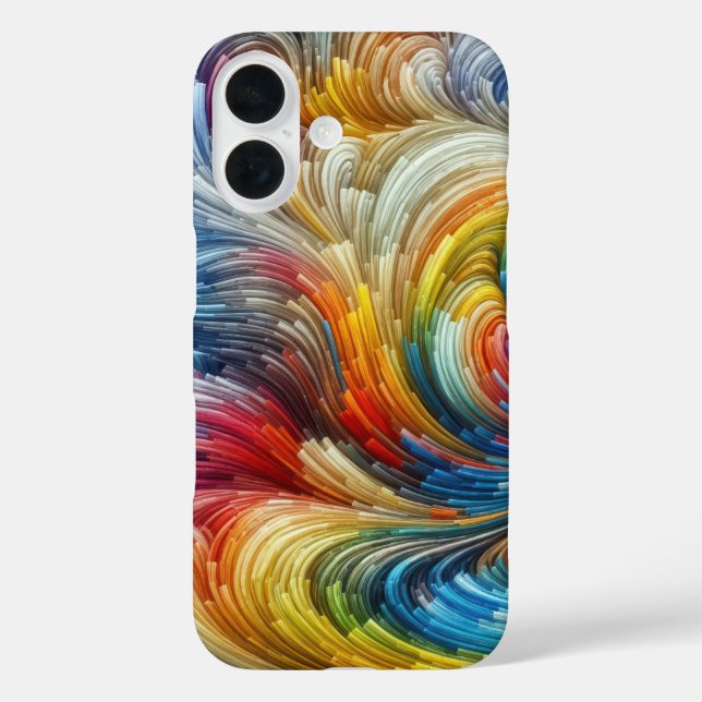 Contemporary Abstract Swirl Spectrum Case-Mate iPhone Case (Back)