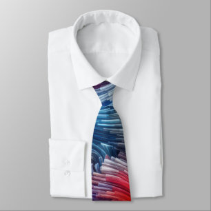 Contemporary Abstract Swirl Spectrum Neck Tie