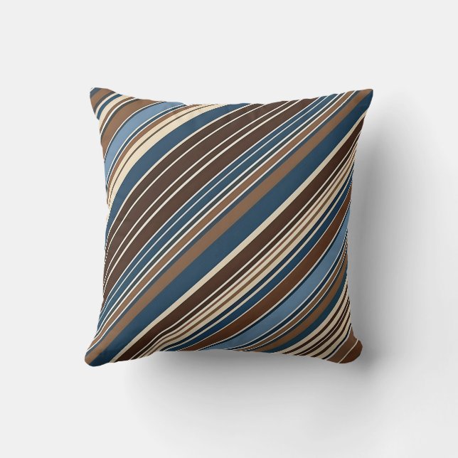 Contemporary Abstract Trendy Stripes Chic Pattern  Throw Pillow (Back)
