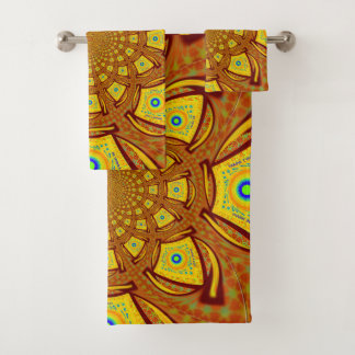 Contemporary African Motif Bath Towel Set