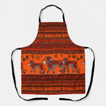 Contemporary African Stylish Lions Apron