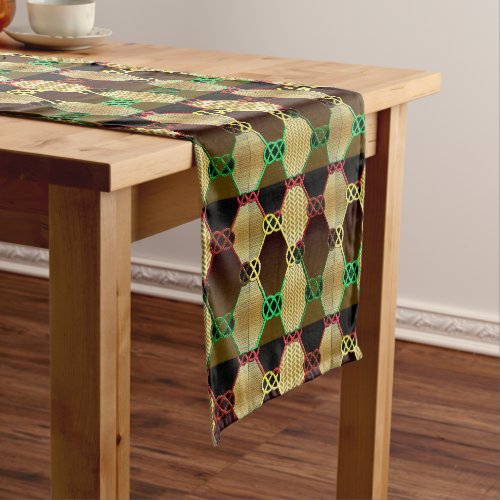 Contemporary Afrocentric Style Motif Short Table Runner