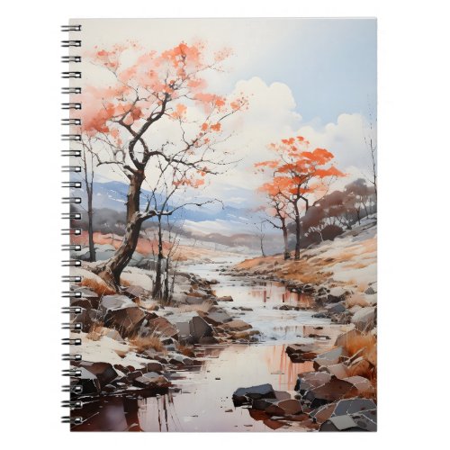 Contemporary And Abstraction Watercolor Landscape Notebook