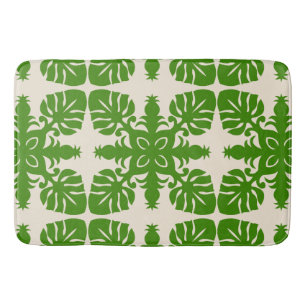 contemporary and modern hawaiian quit pattern bath mat