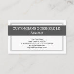 [ Thumbnail: Contemporary and Trendy Advocate Business Card ]