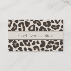 Contemporary Animal Print Business Card