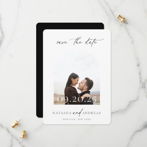 Contemporary Arch Frame Wedding Save The Date