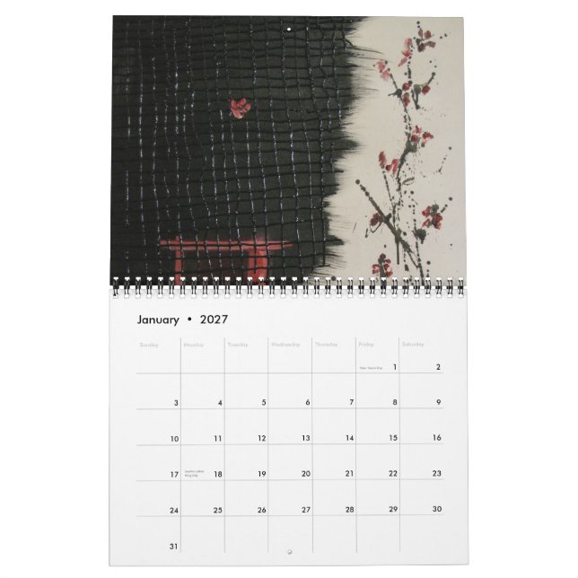 Contemporary art 2012 calendar (Jan 2027)