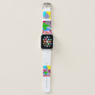 Contemporary art collage. Mix stylish texturesart, Apple Watch Band
