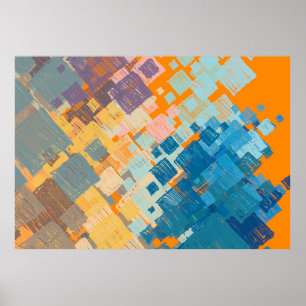 Contemporary art. Colorful texture. Modern artwork Poster