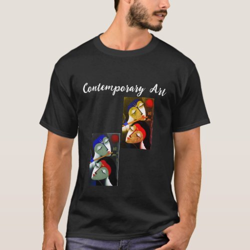 Contemporary Art Colourful Abstrac Painting  T_Shirt