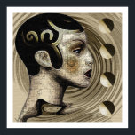 Contemporary:  Art Deco/Art Nouveau Style Poster<br><div class="desc">This Contemporary Art Deco–Nouveau Style Poster blends the bold geometry of Art Deco with the graceful curves of Art Nouveau, creating a refined fusion that feels both timeless and modern. The design brings together European artistic influences reimagined through a contemporary lens, making it a striking addition to living rooms, studios,...</div>