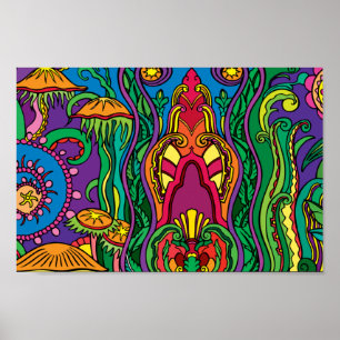 Contemporary Art Deco Colorful Poster