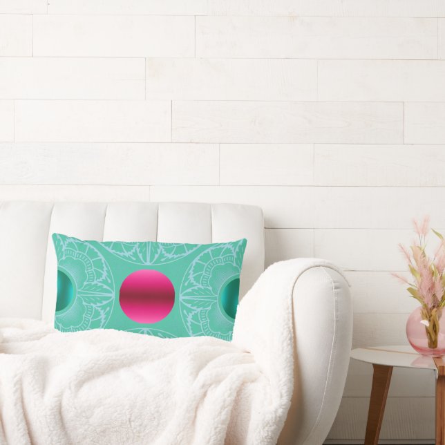 Contemporary Art Deco–Inspired  Lumbar Pillow (Couch)