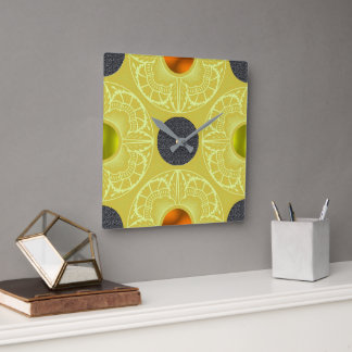 Contemporary Art Deco–inspired  Square Wall Clock