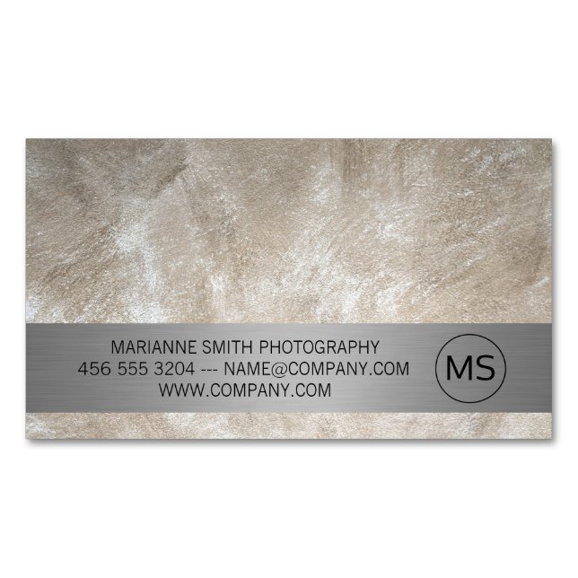 Contemporary Art | Executive | Realtor Business Card Magnet (Front)