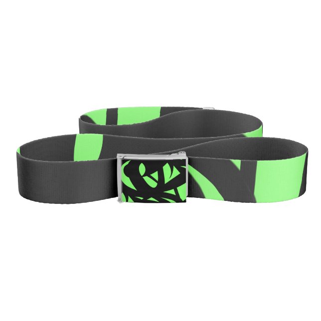 Contemporary Art Green / Black Belt (Zig-Zag)