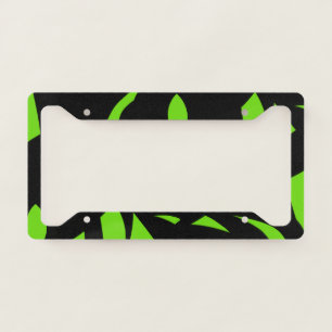 Contemporary Art Green / Black License Plate Frame