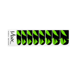 Contemporary Art Green / Black Minx Nail Art