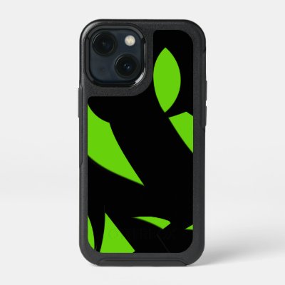 Contemporary Art Green / Black OtterBox iPhone Case