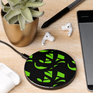 Contemporary Art Green / Black Wireless Charger